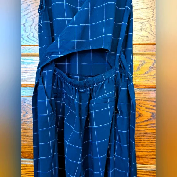 Marine Layer Jumpsuit X-Small Blue Checked - Picture 4 of 7